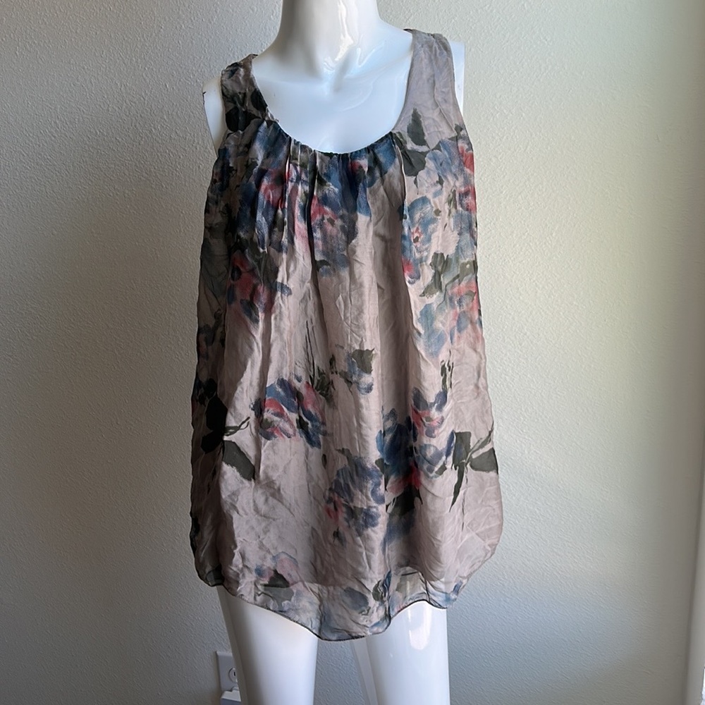 H TREND MADE IN ITALY SILK SHIRT TOP BLOUSE SIZE XS NWOT